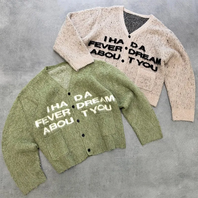 Женский вязаный свитер в стиле хип-хоп Y2k