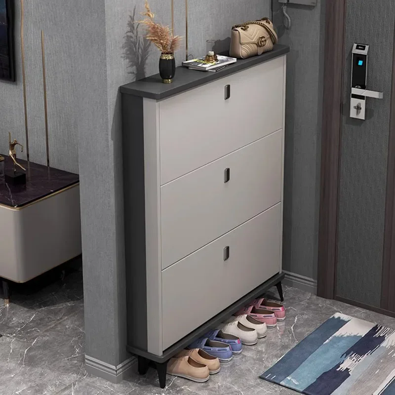 

Узкие компактные шкафы для обуви, вертикальные ультратонкие стильные шкафы для обуви с дверью, органайзер для входной двери, мебель для входной двери