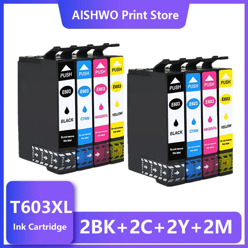 

ASW For Epson 603XL 603 T603XL ink cartridges t603 Expression Home XP-2100 XP-2105 XP-3100 XP-3105 XP-4100 XP-4105 printer