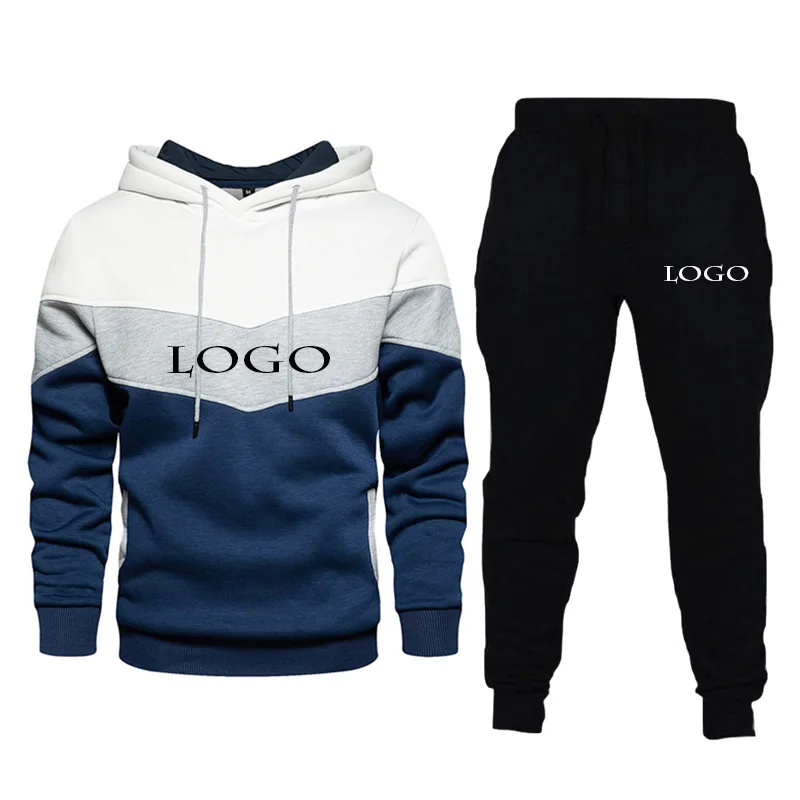 

2022 Mens New Brand Printed Autumn And Winter Sports Leisure Fitness Suit 2 Piece Set HOODIE Sweatshirt And Pants Men's Sports