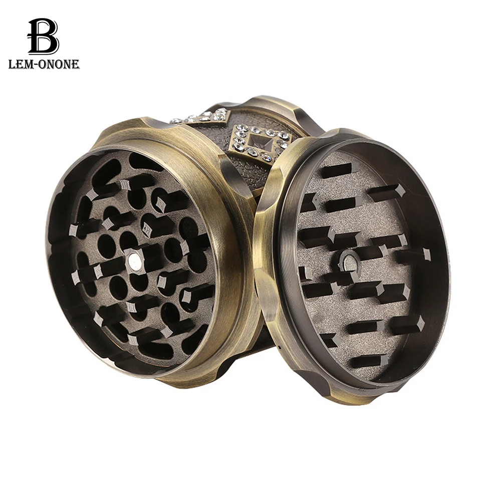 

Измельчитель для табака из цинкового сплава, ручная кухонная утварь, Четырехслойный цилиндрический помол, аксессуары для курения, диаметр ...