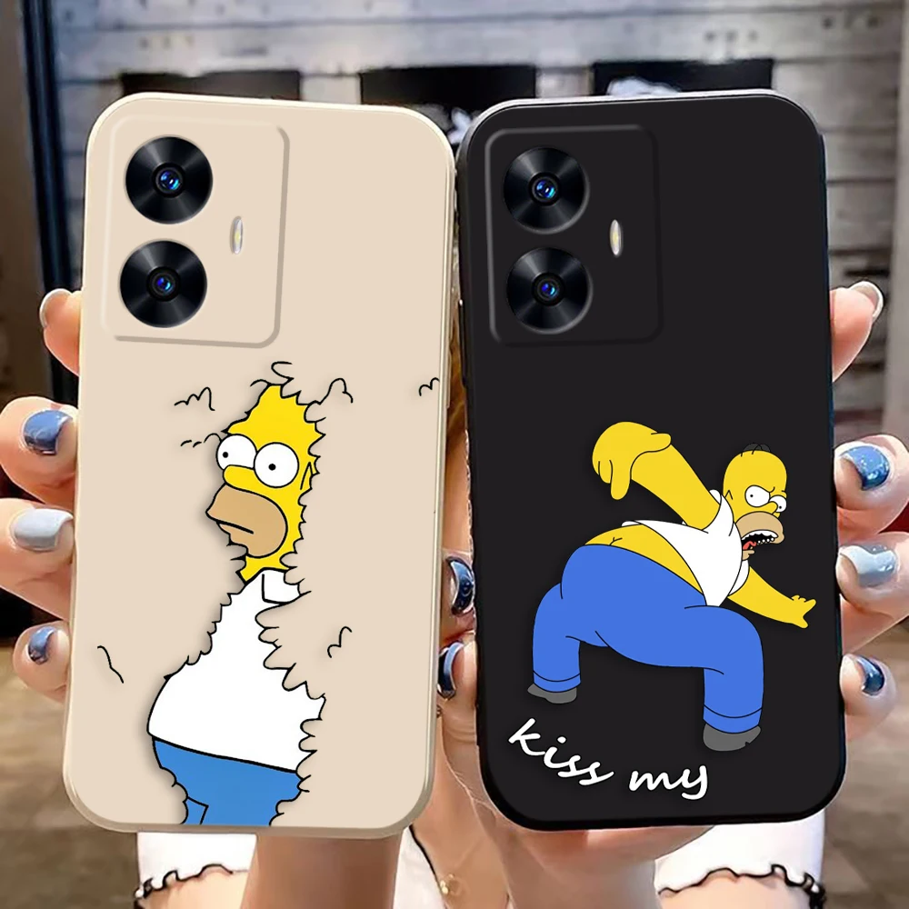 Чехол для телефона Cartoon Funny The S-Simpsons Realme C65 C63 C53 C35 C55 C33 C30 C21Y C20 C12 C11 GT 2 XT NARAO 20 30 50