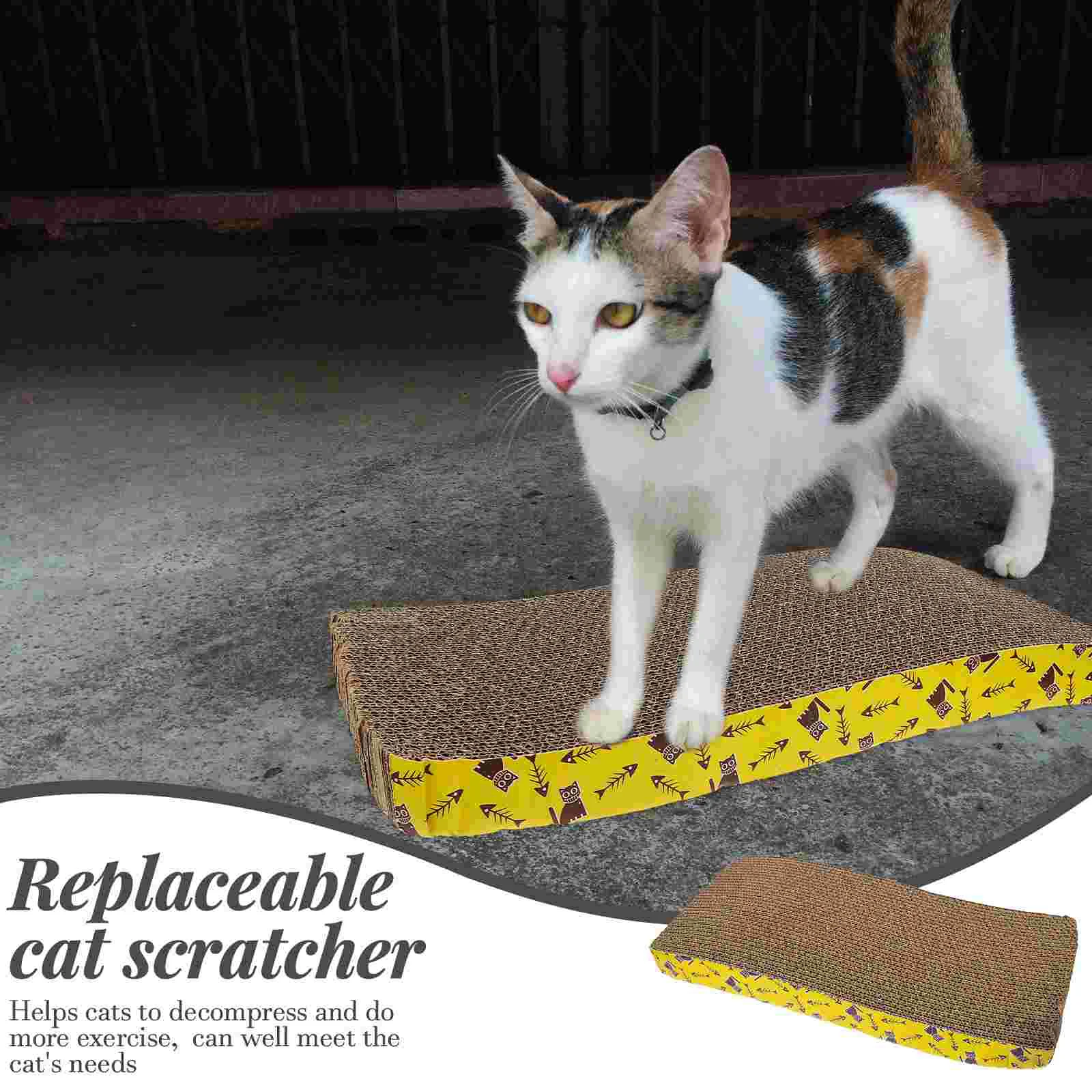 

Когтеточка для кошек, многоразовая Когтеточка для котят из картона, напольный коврик для игрушек, для комнаты, дома, устойчивая к износу, сме...