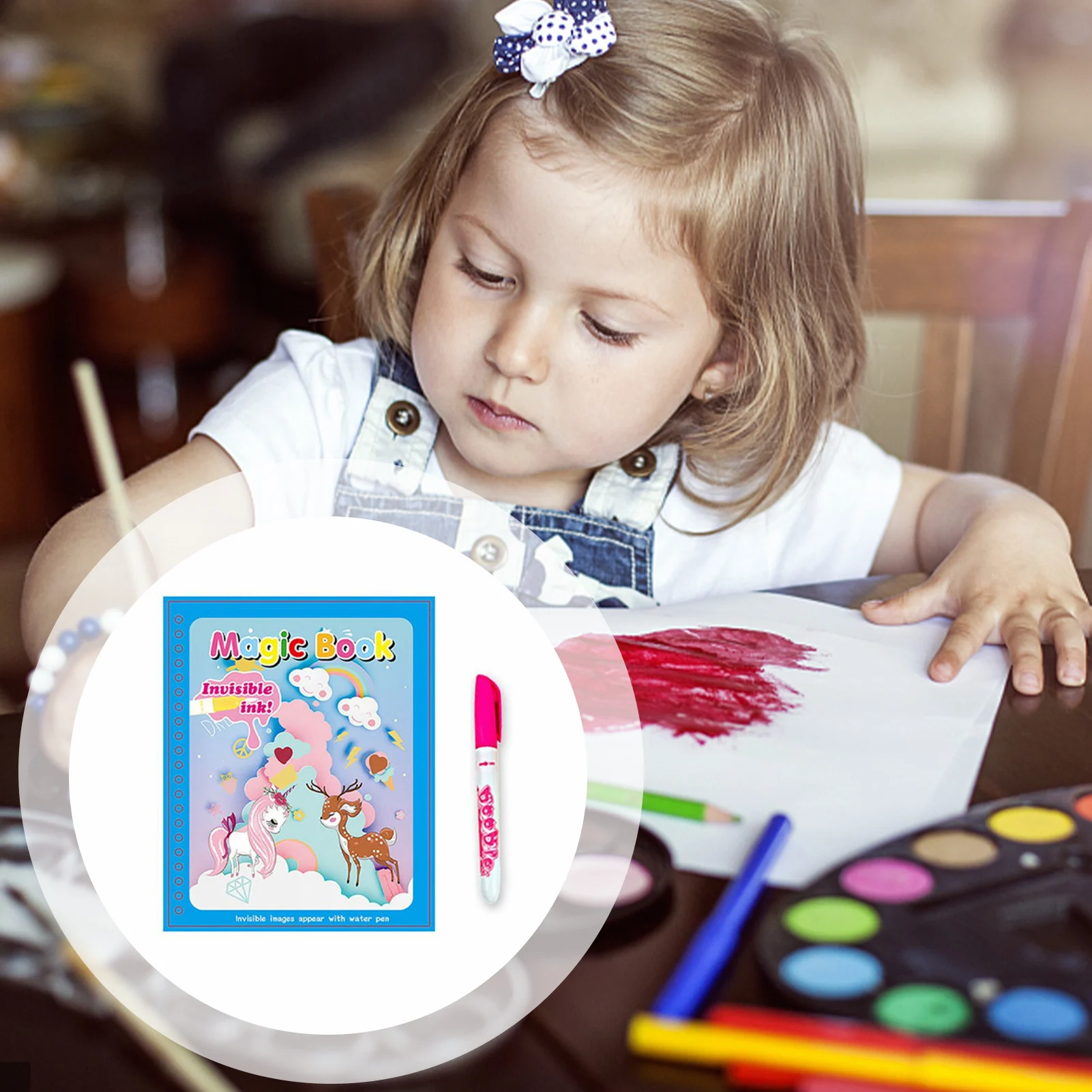 

Книжка для раскрашивания водой для малышей, многоразовая книжка для раскрашивания водой, Волшебная книга для раскрытия водой, развивающие ...