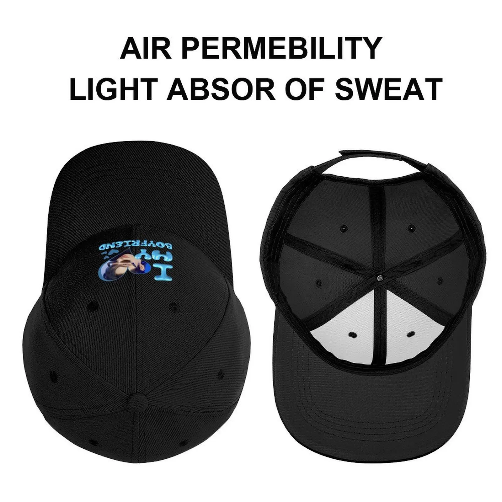 I Love My Boyfriend Mingi ATEEZ Kpop Baseball Cap Hat Beach birthday Women's Outlet 2024 Men's