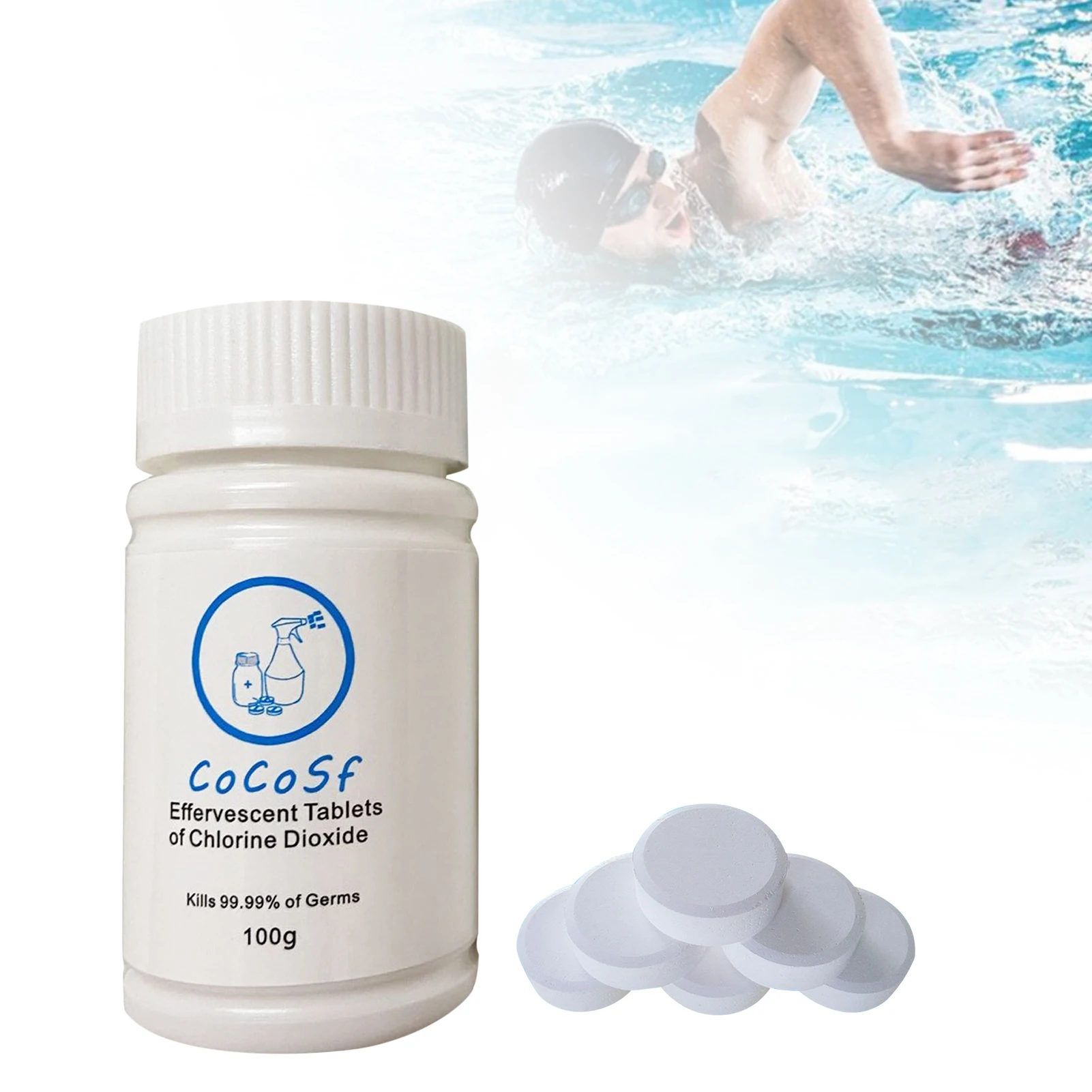 

Таблетки с хлором, 100 шт., многофункциональные, мгновенная D-инфекция для бассейна, спа-ванны, шипучий концентрат Чистящие Таблетки