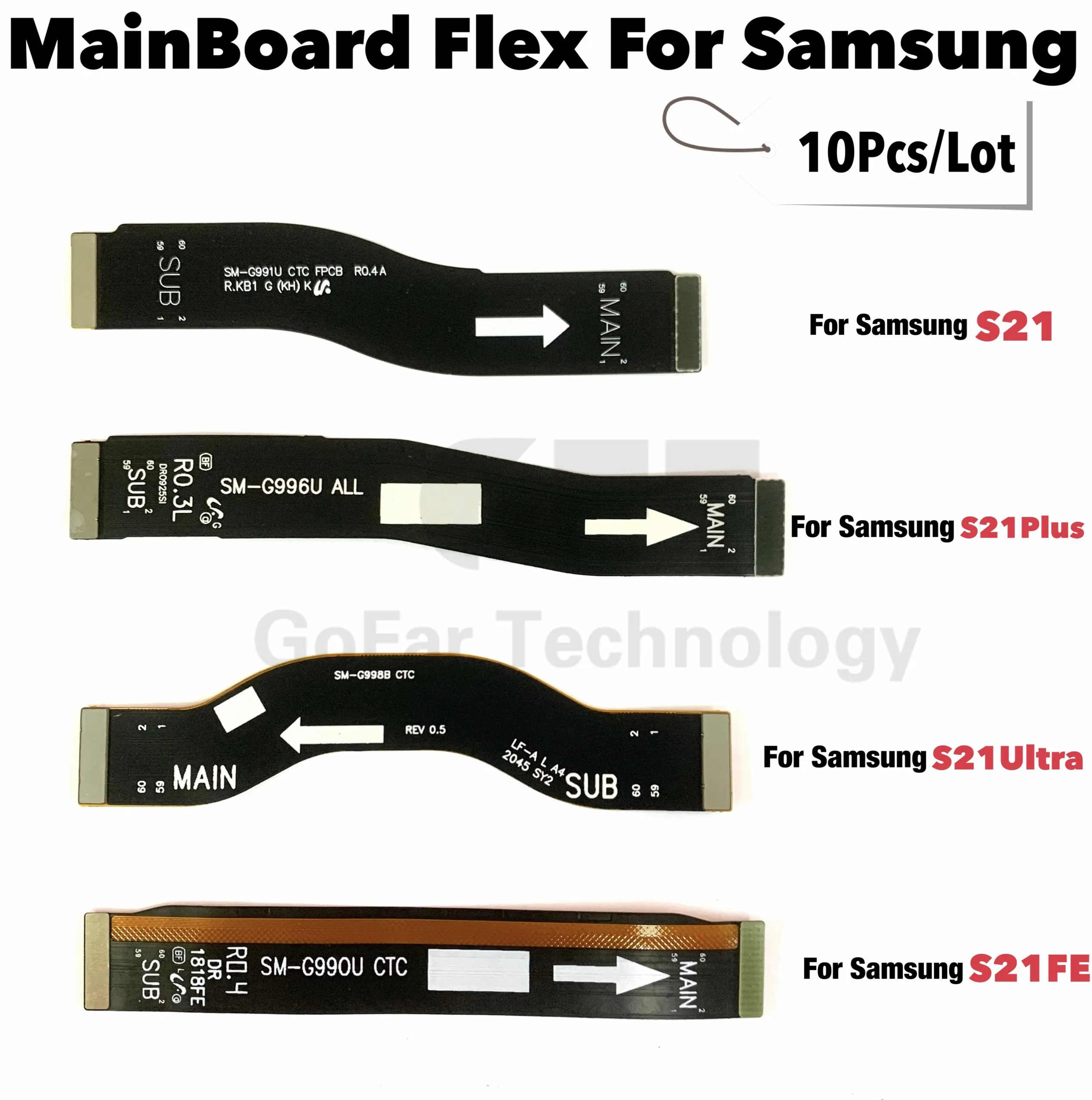 

10Pcs/Lot For Samsung Galaxy S21 S21 Plus S21 Ultra S21 FE Motherboard Main Board Connector USB Flex Cable
