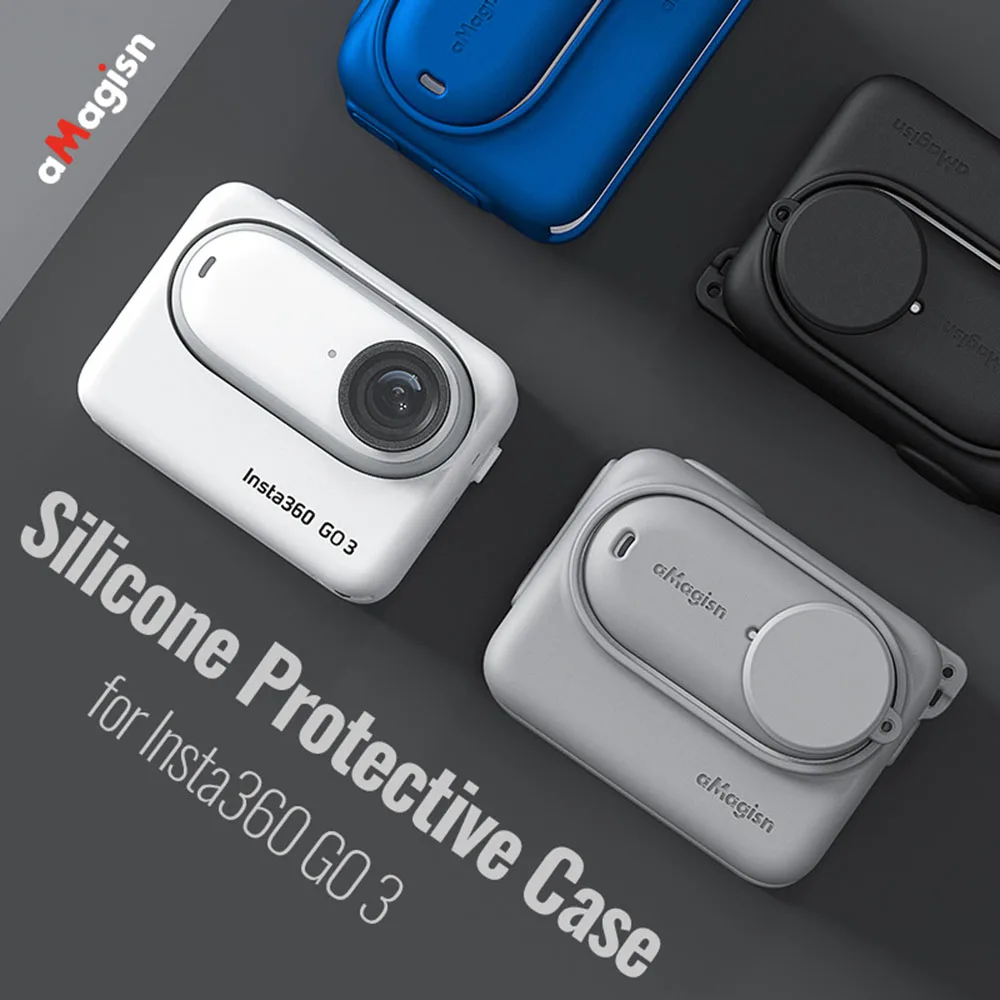   Insta-360 GO 3 용 실리콘 보호 케이스, 심플한 디자인의 소프트 카메라 커버 