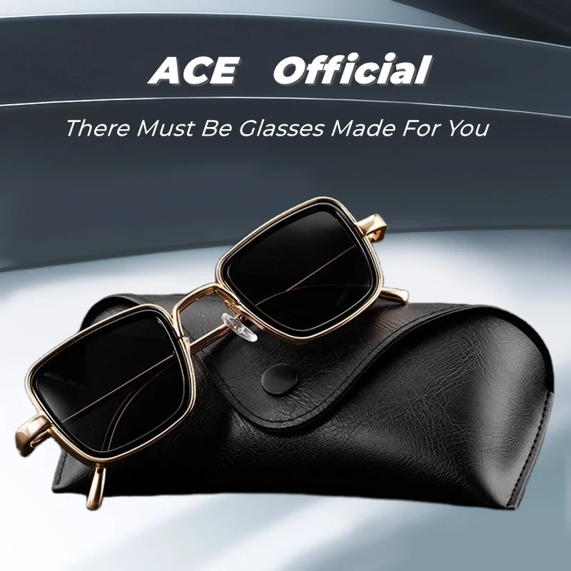 

Солнцезащитные очки ACE для мужчин и женщин UV-400, винтажные, в металлической оправе, в стиле стимпанк, квадратной формы, стильные, в стиле ретро