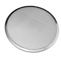 useful baking pan heat resistant aluminum alloy round baking mesh pan pizza baking tray pizza baking tray