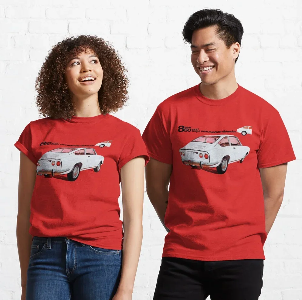 Горячая Распродажа винтажная классическая футболка с испанским автомобилем S E A T