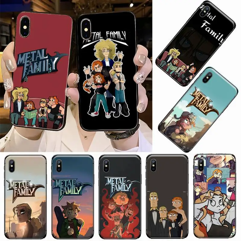 

Metal family cartoon Phone Case For iphone 12 11 13 7 8 6 s plus x xs xr pro max mini