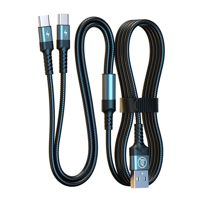 

2 in1 Type-C Splitter Cable USB Type-C Charging Line for 2 Type-C Devices Charge
