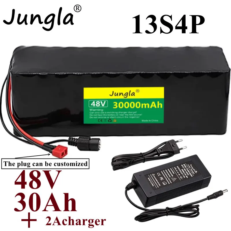 

48V 30000Ah 1000W 13S4P Met 54.6V 2A Charger 18650 Li-Ion Batterij Motor Elektrische Scooter voertuig Ebike Fiets