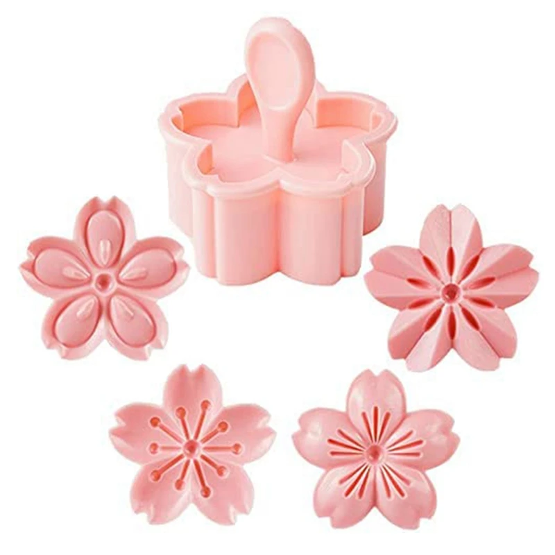 

Sakura Biscuit Mold Cookies Cranberry Shaped Press Fancy Baking Tool Contains 4 Flower Pieces