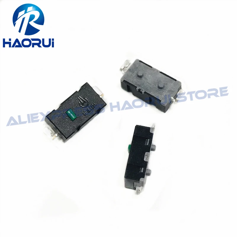 Фото 10 ~ 100 шт. CMI 87310127   2-контактный микропереключатель Green Dot smd, 5 миллионов жизни, 65 г, для боковых клавиш кнопки мыши, может заменить D2LS-11 D2LS-21 №2