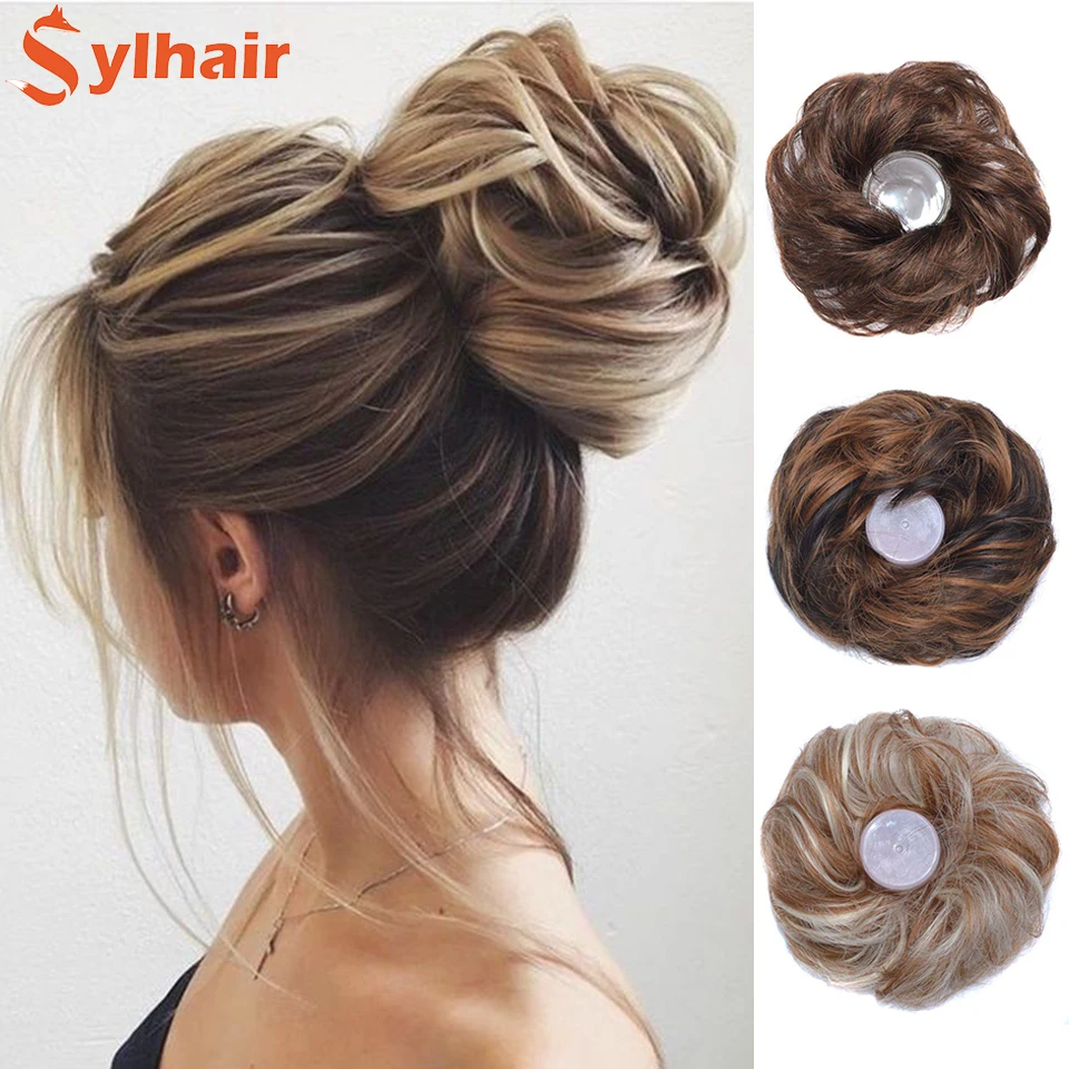 Шиньон из кудрявых нечистоплотных волос синтетическая эластичная веревка