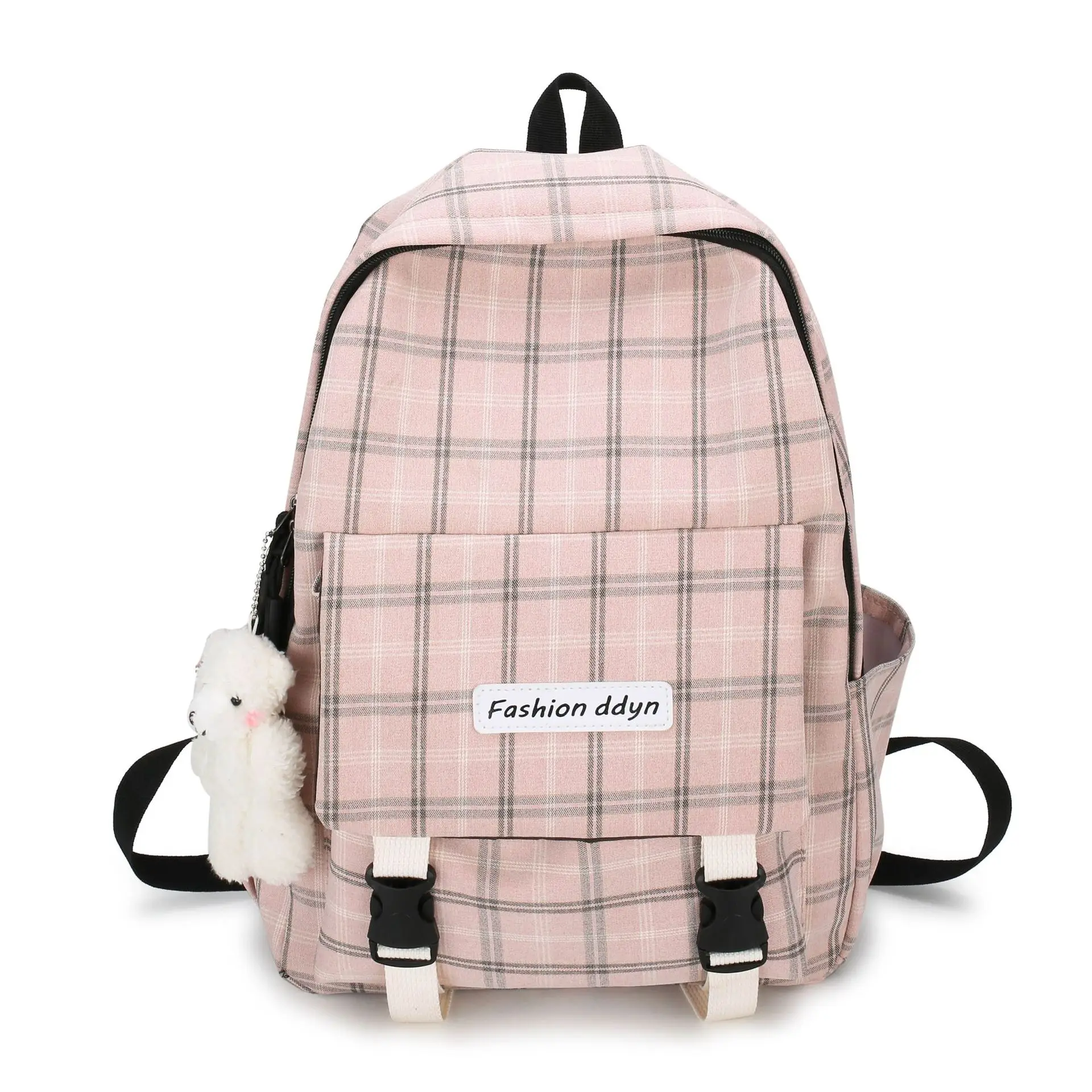 

New Trend Lattice Female Backpack Fashion Women Canvas Backpack Large Capacity School Bagpack for Teenage Girls Mochila Feminina