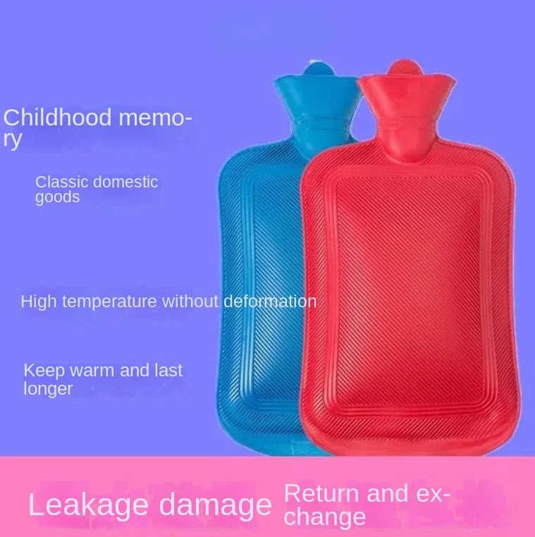 

500ml Water Injection Rubber Hot Water Bottle Thick Hot Water Bottle Winter Warm Water Bag Hand Feet Warmer Water Bottle