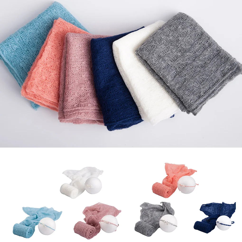 

Реквизит для фотосъемки новорожденных оберточные аксессуары одеяло для фотосъемки новорожденных однотонные кружевные детские мягкие эластичные оберточные головные уборы