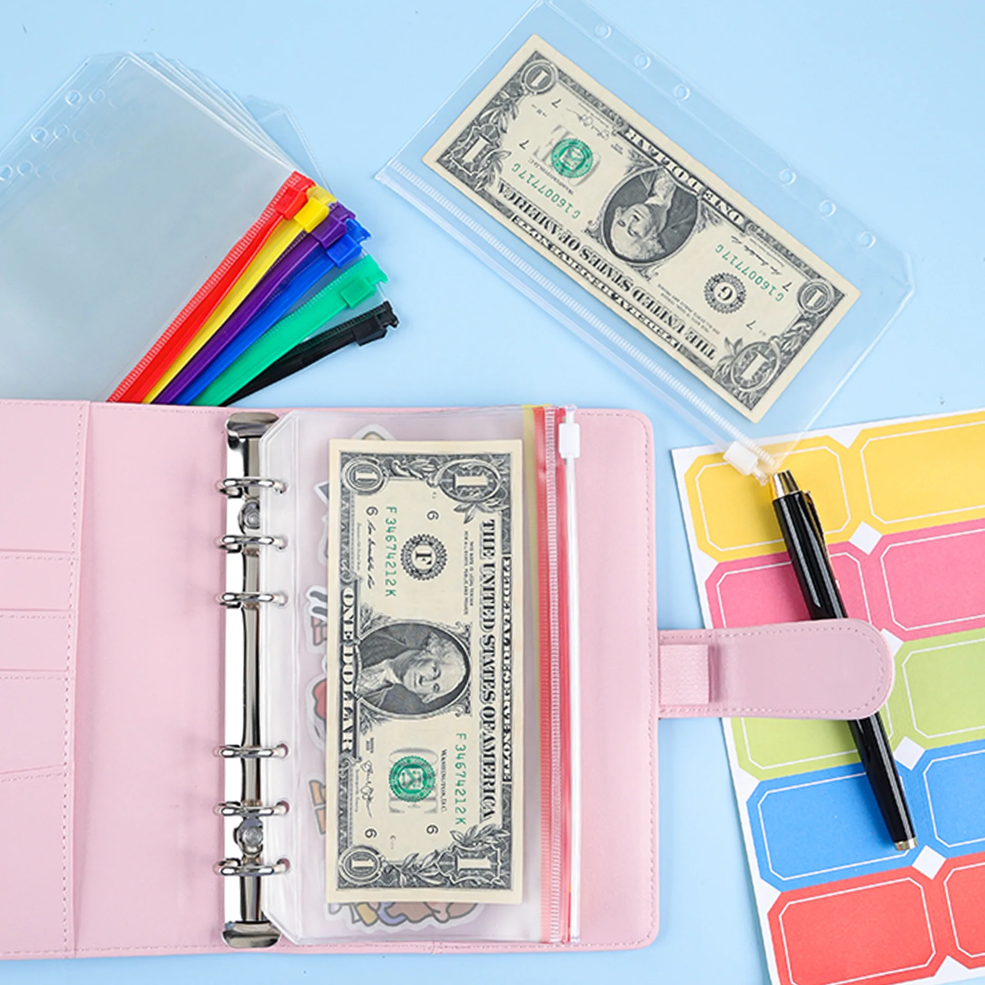 12/60 шт. карманных папок A6 Обложка для блокнота с вкладышами прозрачная цветная