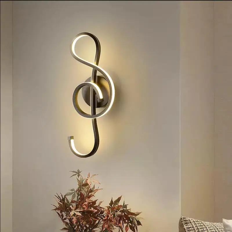 Modern Black White Simple Decoration Wall Lamp Interior Lighting Fixtures Nordic Indoor Aisle Sconce Creative Staircase Lights