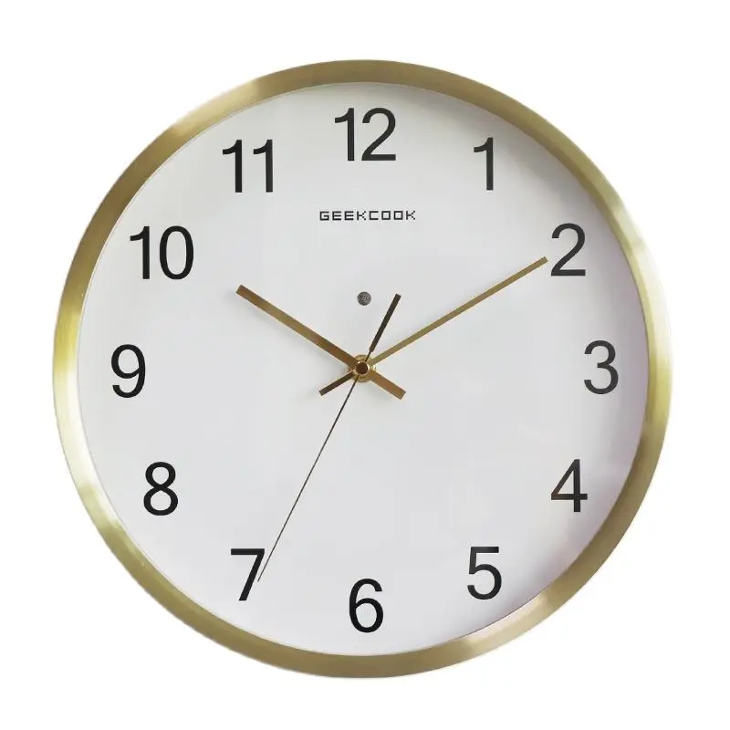 

Металлические цифровые настенные часы, бесшумный светодиодный светильник в виде синей Луны, большие часы с голосовым датчиком, домашний де...