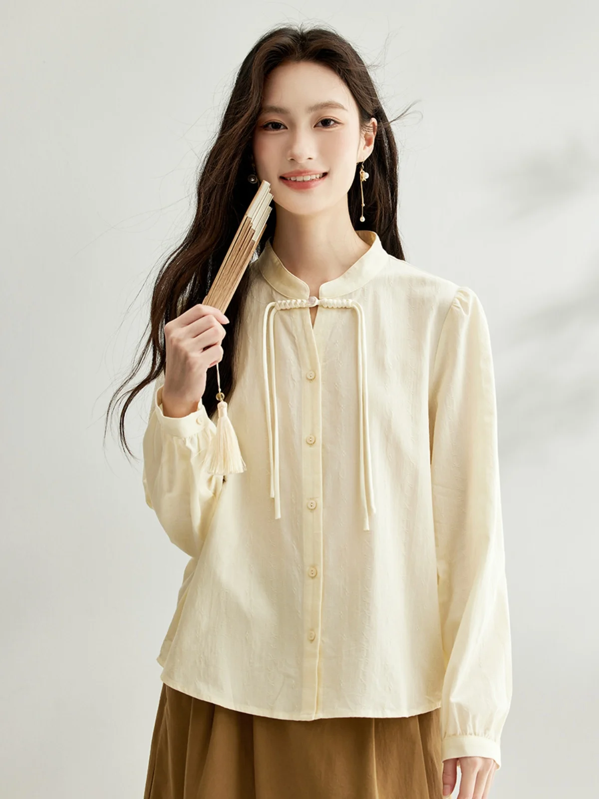 Inman National Sle новые китайские рубашки с воротником-стойкой и длинными рукавами