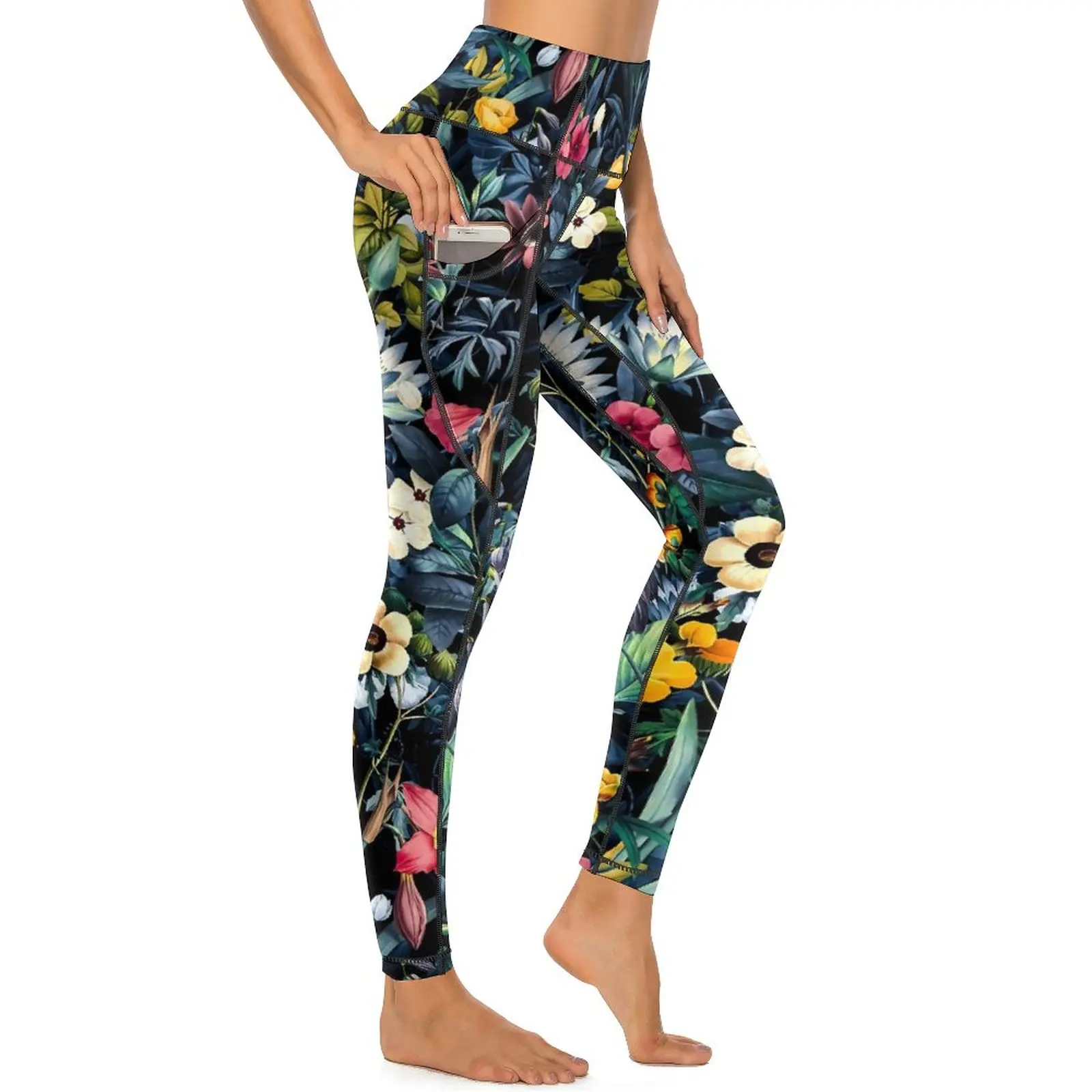 

Лес леггинсы сексуальные красочные штаны с цветочным принтом для фитнеса и йоги эластичные спортивные колготки с высокой талией женские милые леггинсы с графическим принтом