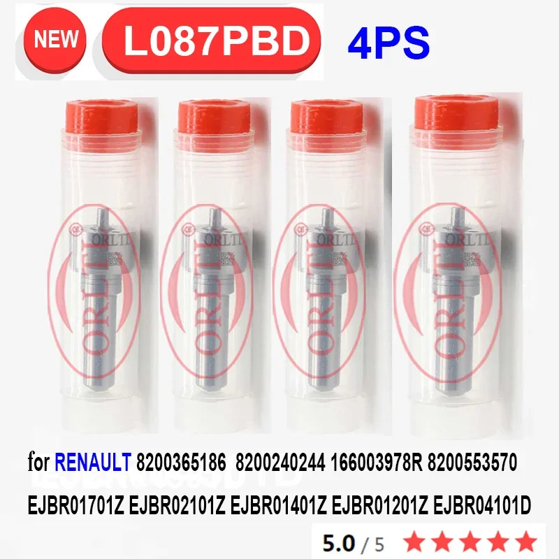 Насадка дизельная 166003978R 8200365186 8200240244 8200553570 L087PBD L087PRD L087PBC для RENAULT NISSAN EJBR04101D 4 шт.