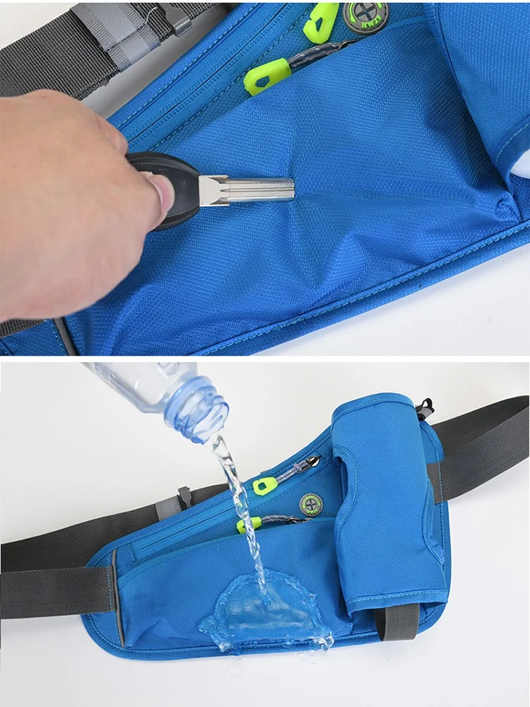 Sports Belt Bag Running Waist Pack Hydration Bum Bag With Water Bottle Holder Men Women Riding Cycling Hiking Walking Camping