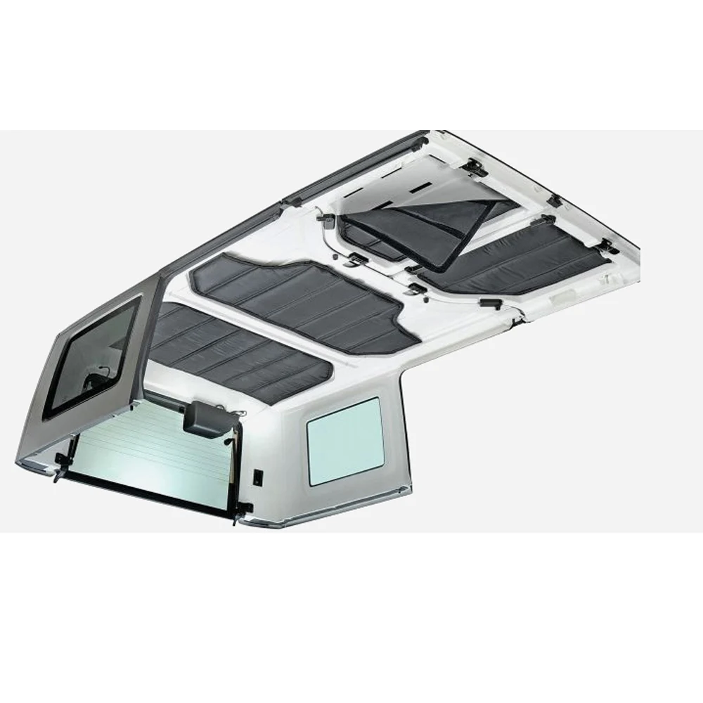 Фото J180 изоляция крыши, 4 двери, защита от солнца, теплоизоляция, теплозащитный экран на крышу для Jeep Wrangler JK 2012-2017 LantSun №1