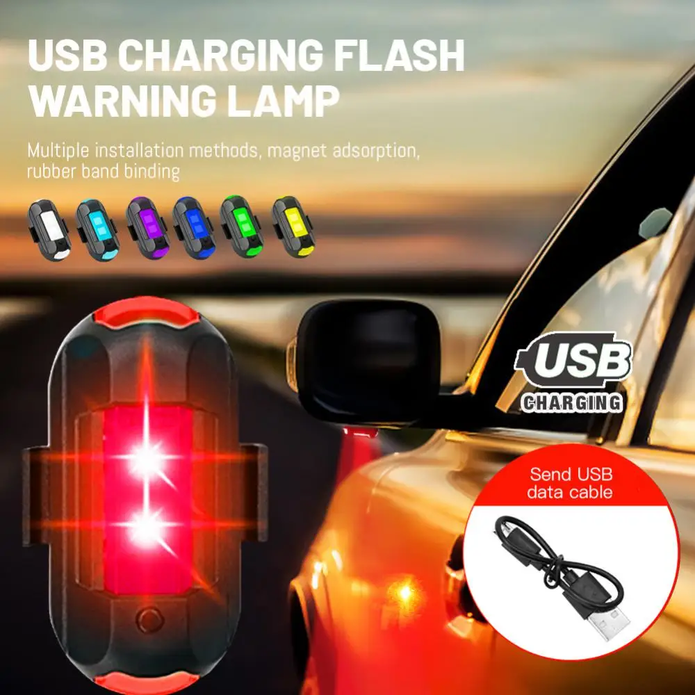 

Mini Signal Light 7 Colors Turn Signal Cool Led Anti-collision Warning Light Flash Lamp Motorcycle Led Aircraft Light Magnetic