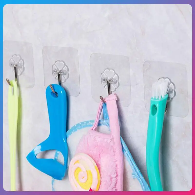 

Door Hangers Seamless Strong Adhesive Hook Load Bearing Kitchen Bathroom Hook Wall Hooks Keys Holder Wall Home