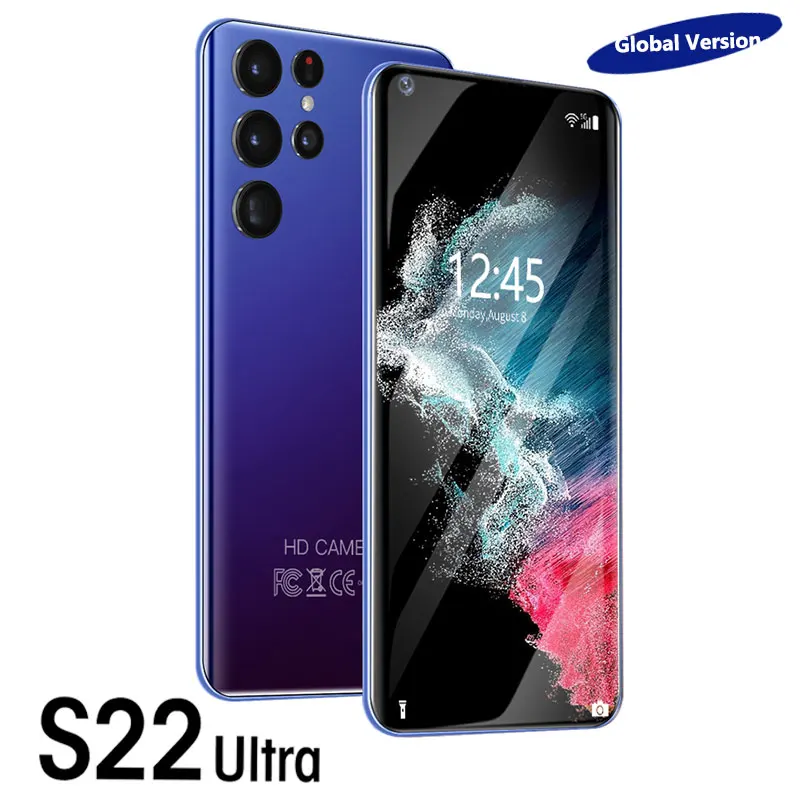 2022 New S22+ Ultra Smartphone 7.3 Inch 16GB+1TB 6800mAh 4G 5G Network Unlock Smart Phone Mobile Phones Global Version