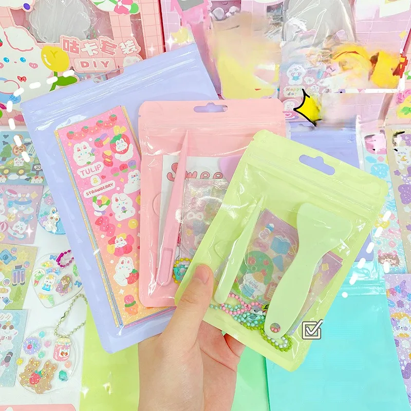 

Girls DIY Gooka Toys Kids Kawaii Hand Account DIY Cream Guka Stickers Toys