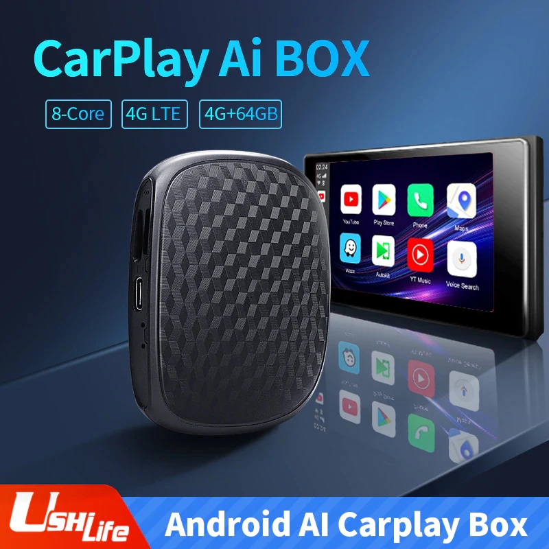 Беспроводной автомобильный адаптер для YouTube Netflix Google Play Store /SIM 4G LTE GPS автомобиля 98%