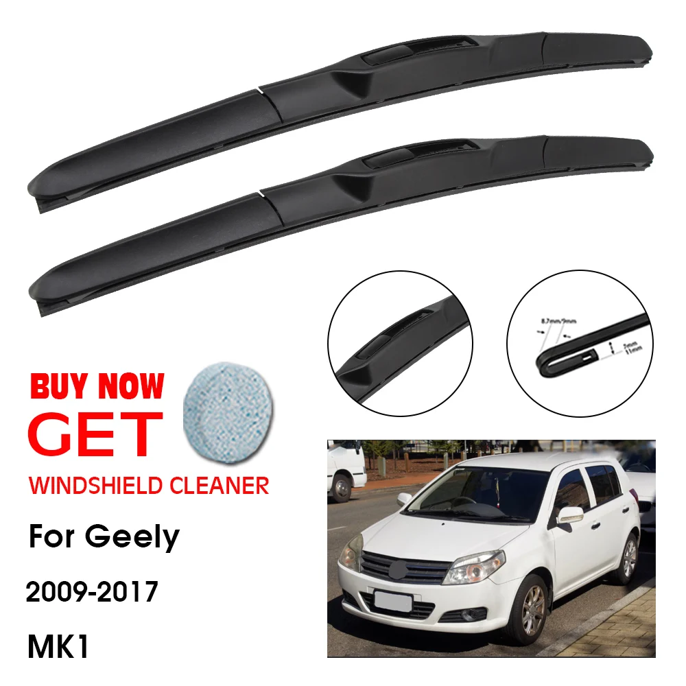 

Car Wiper Blade For Geely MK1 21"+18" 2009-2017 Front Window Washer Windscreen Windshield Wipers Blades Accessories