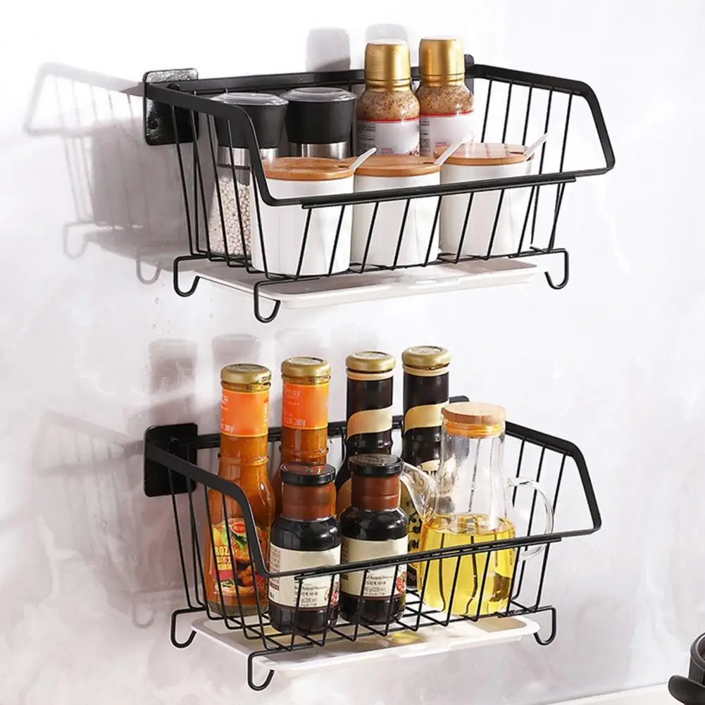 

1 Set Durable Fruit Storage Rack Anti-rust Storage Basket Drainage Design Space-saving Fruit Storage Rack Organization
