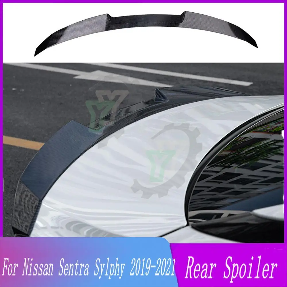 

19 20 21 High Quality ABS Plastic Car Rear Trunk Spoiler Rear Wing Lip Trim For Nissan Sentra Sylphy 2019 2020 2021