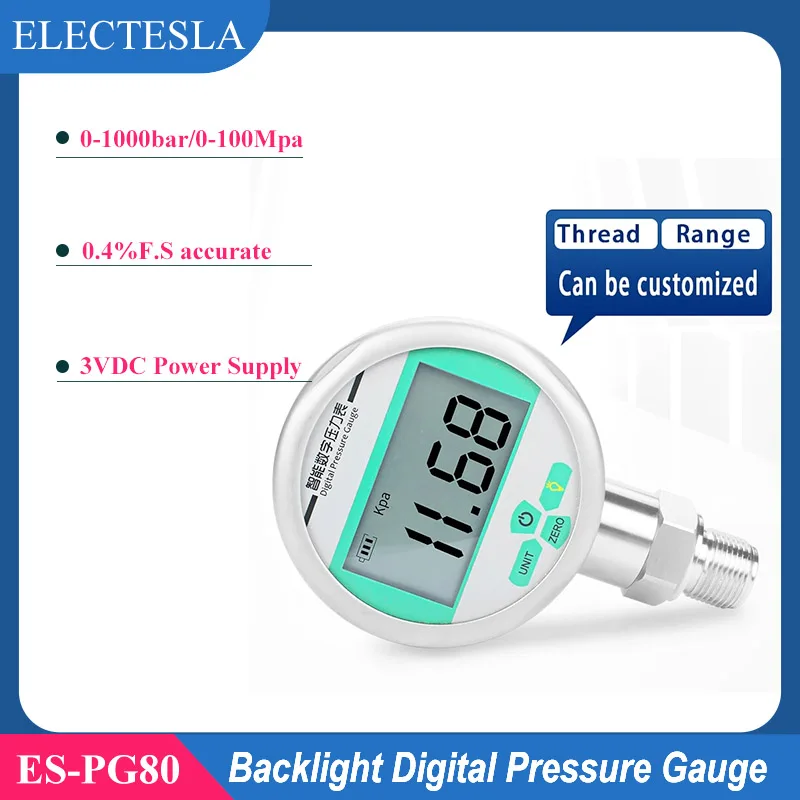 10 бар 16 беспроводная подсветка цифровой манометр G1/4 для воздуха жидкого топлива