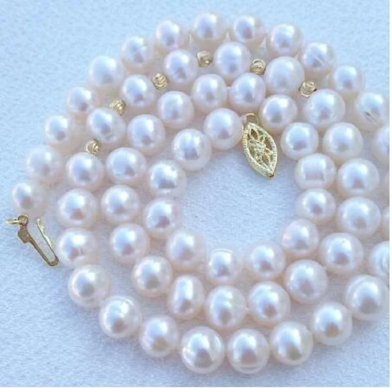 

AAA 10-11mm Beautiful Pretty Design Akoya White Pearl Necklace 18Inch