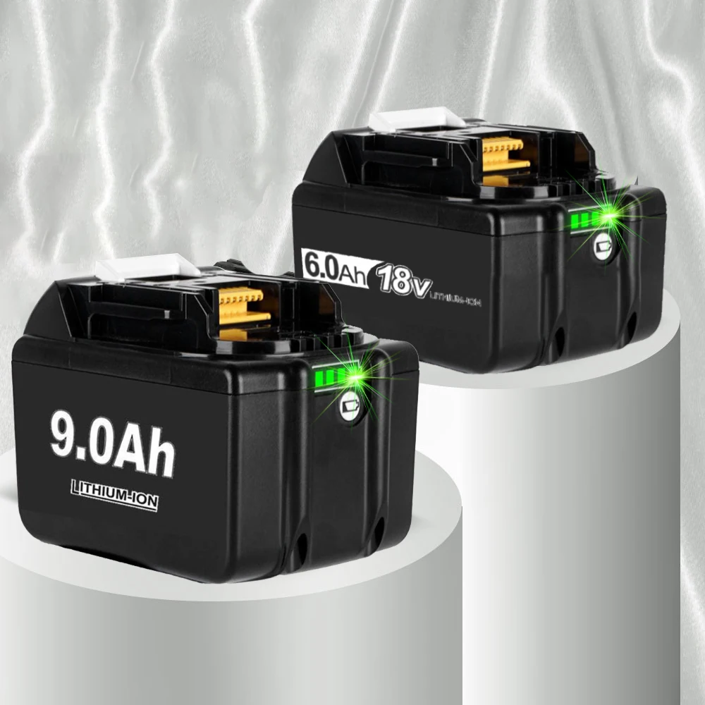 

Rechargeable Li-lon Battery 3 Layer 9.0Ah 2 Layer 6.0Ah Replacement Battery for Makita 18V Battery BL1850 BL1830 BL1860 LXT400