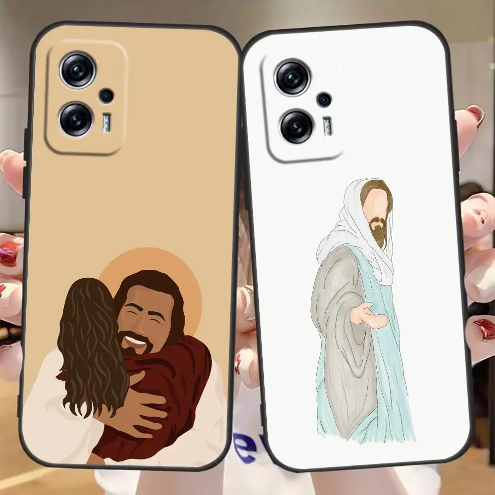 

New Faith Christian Religious Jesus Clear Anime Phone Case For Redmi Note 11S 11T 11 11E 10 10S 9T 9 9S 8T Pro Plus Cover Fundas