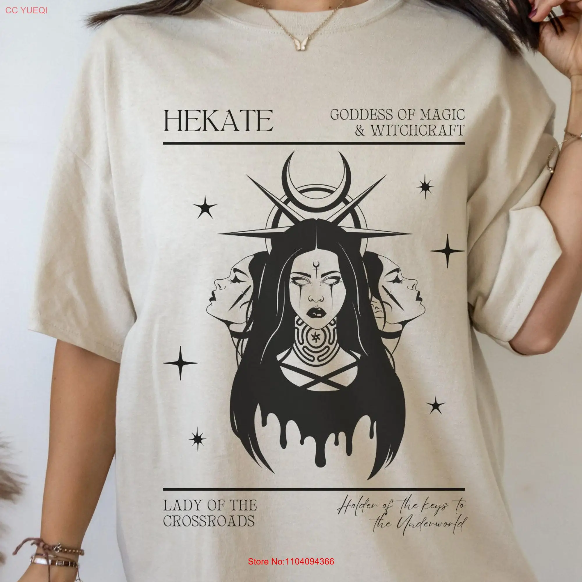 Фото Футболка с рисунком греческой мифологии Hekate Necromancy Whimsigoth №1