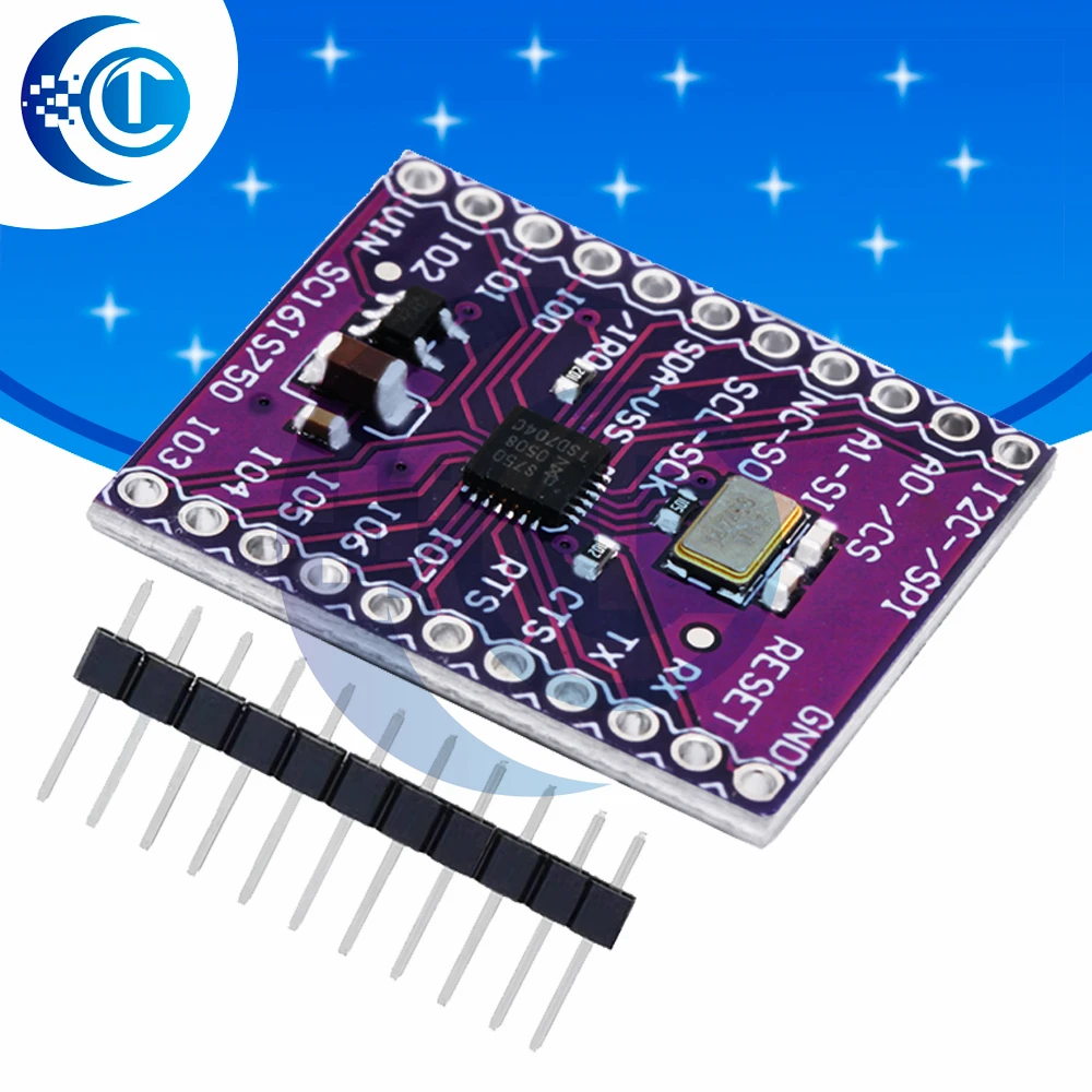 Фото 2.5v/3.3v SC16IS750 CJMCU-750 с одним интерфейсом UART IIC I2C и интерфейсом I2C-Bus/SPI для промышленных модулей управления, программируемый порт ввода-вывода №1