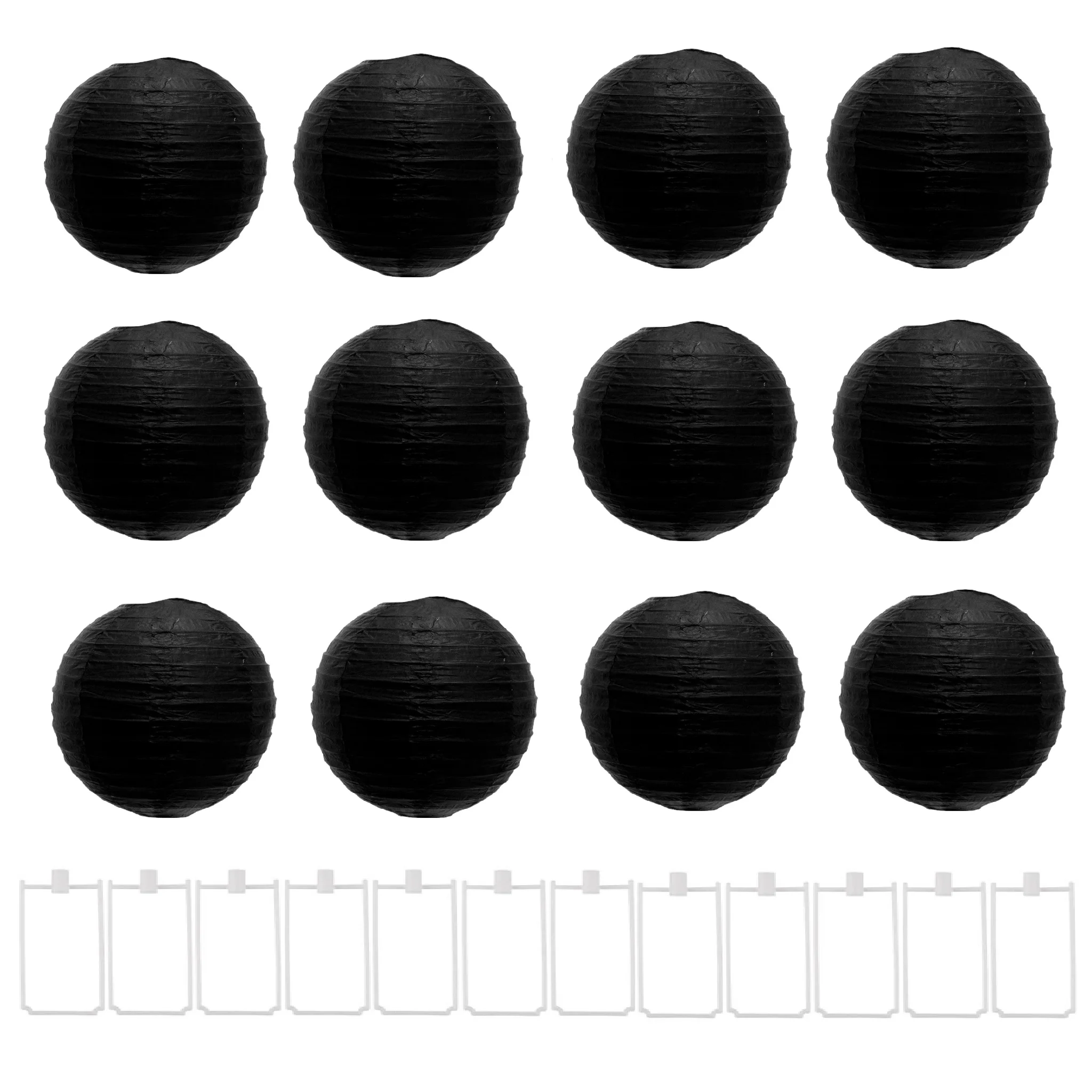 Черные бумажные фонарики размером 4 дюйма для различных случаев включая свадьбу