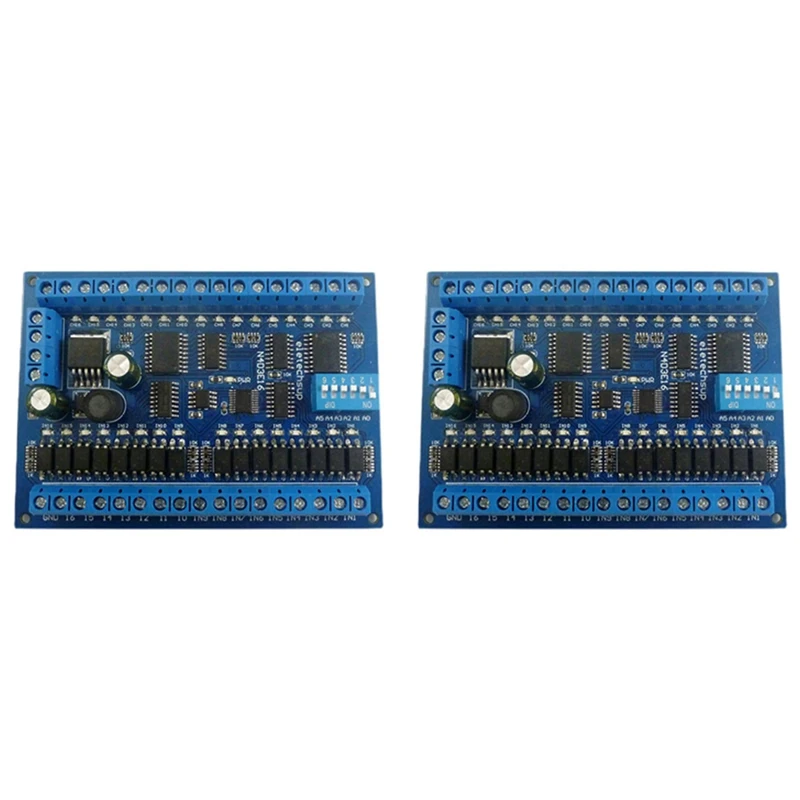 

2X DC 12V 24V 16 Input 16 Output RS485 Remote Control Switch PLC IO Expansion Board Modbus RTU Module, Only Board