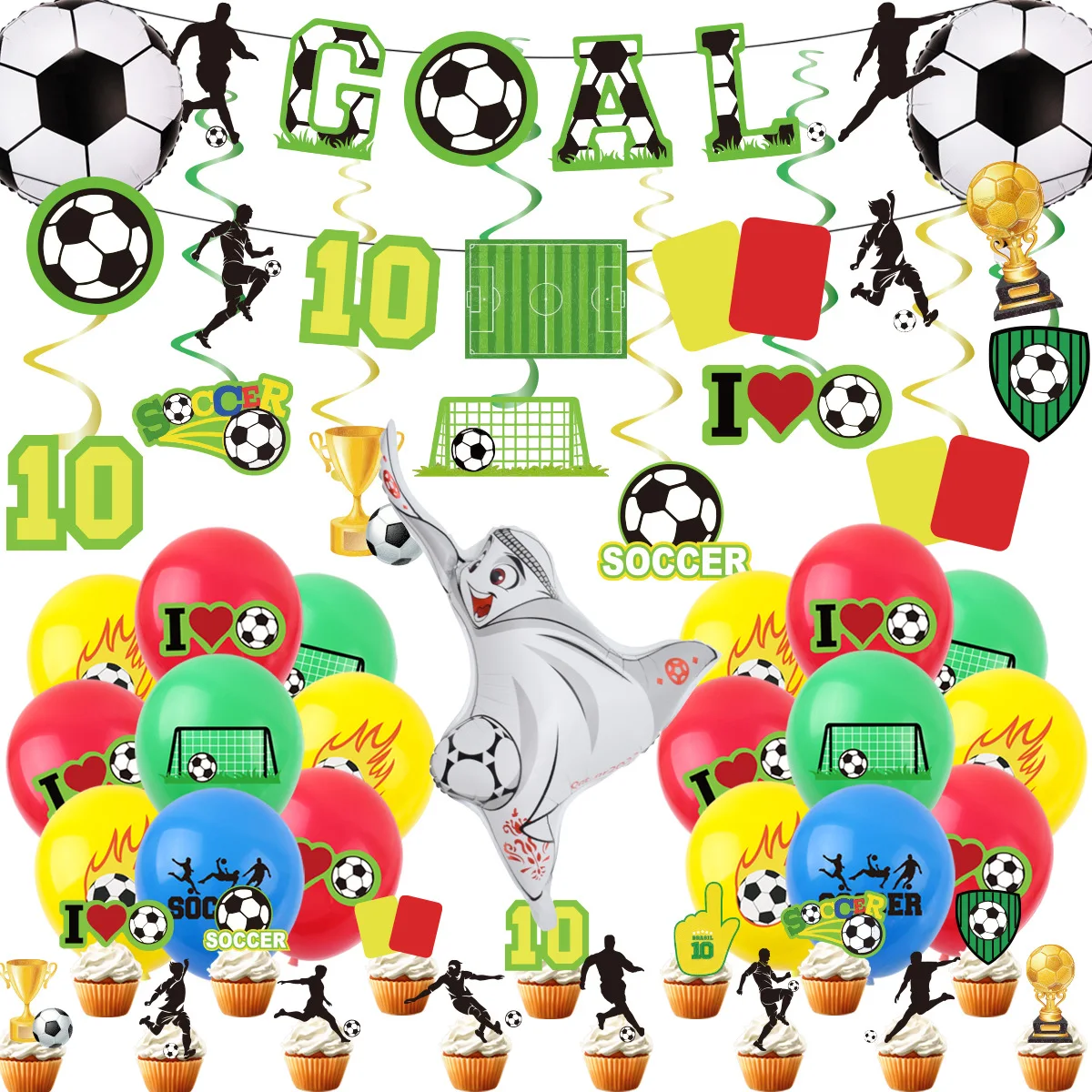 

Футбольный кубок мира, украшение для торта на день рождения на тему "Лошадки карусели", украшение для вечерние, Globos, набор воздушных шаров, ба...