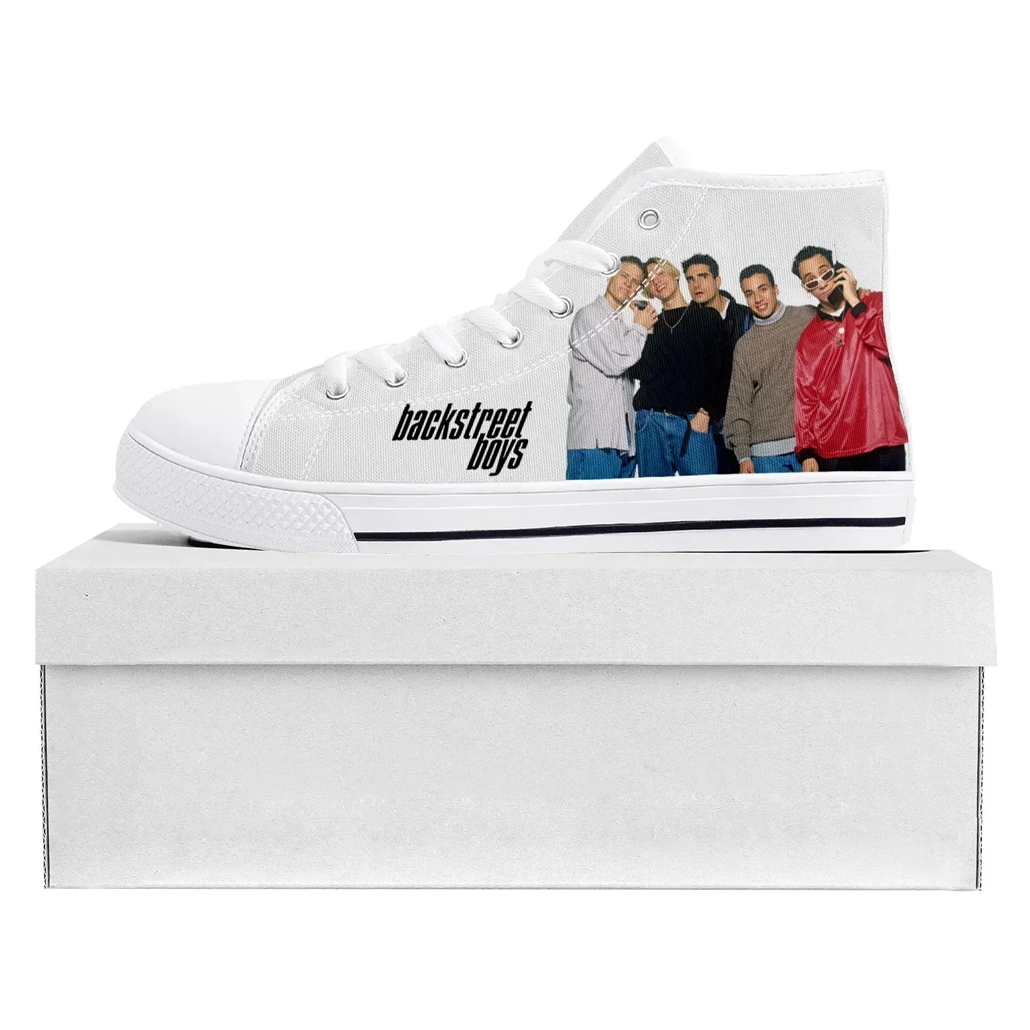 Фото Кроссовки Backstreet Boys Pop Band BSB, модные высокие кроссовки высокого качества, мужские, женские, подростковые, на заказ, парные, индивидуальный дизайн №1